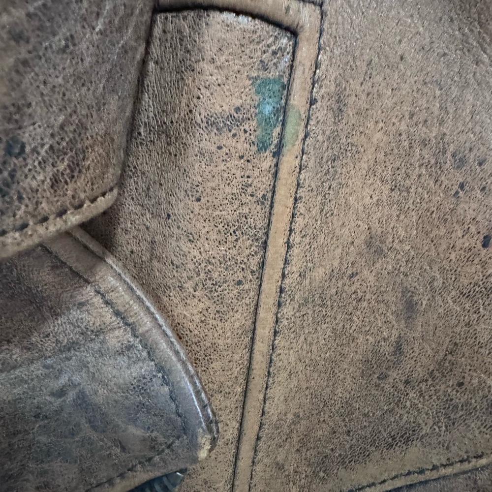 Pía Rucci Brown Leather Bomber Jacket - Picture 6 of 9
